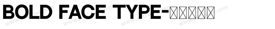 BOLD FACE TYPE字体转换